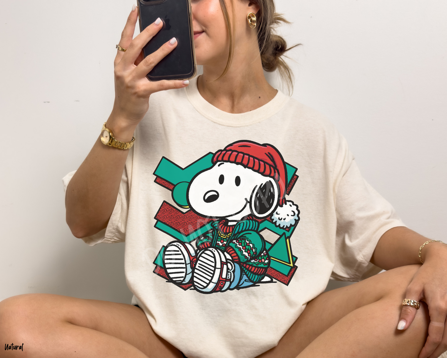 Christmas Snoopy RETRO - Direct To Film Transfer