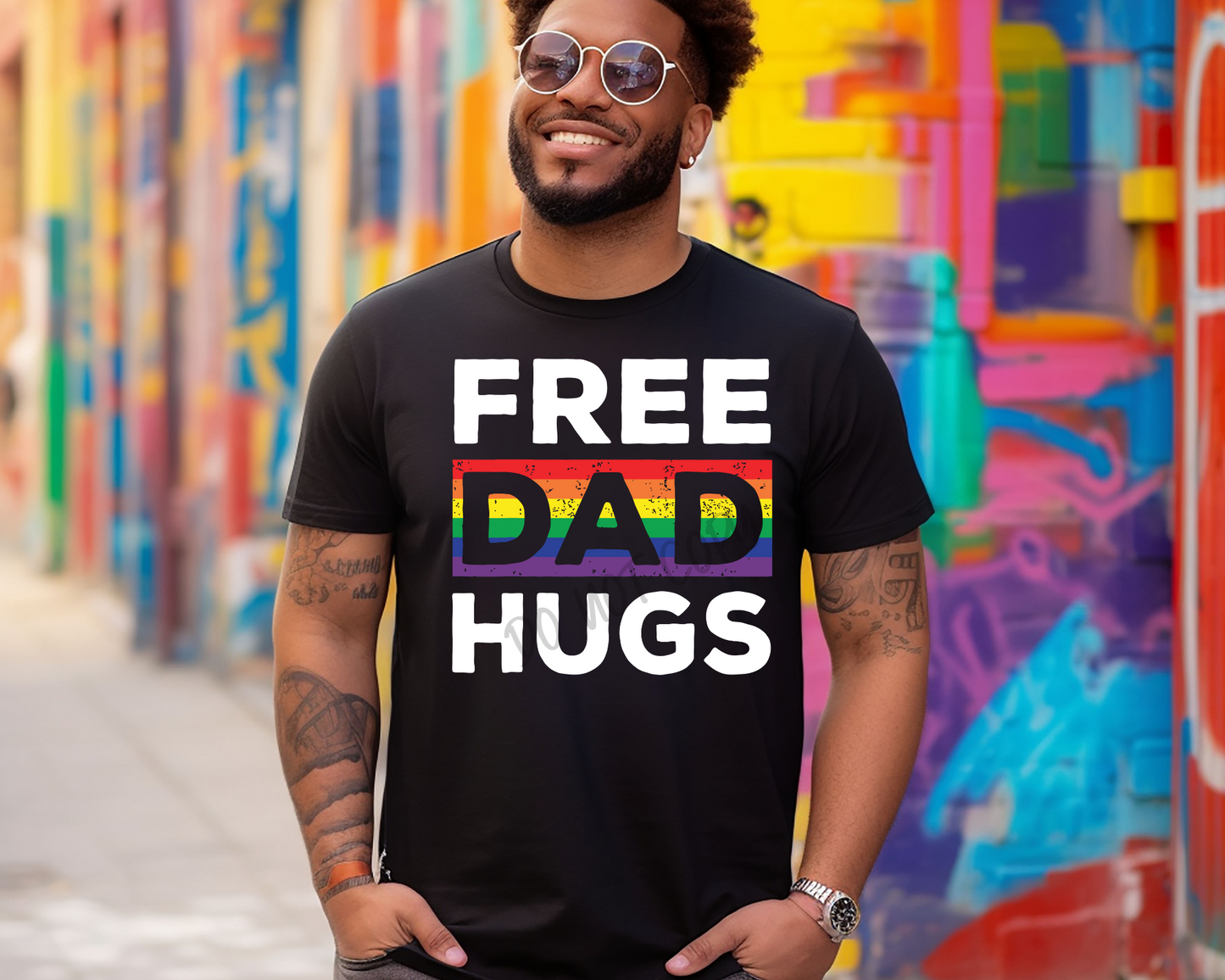 Free Dad Hugs - Direct To Film Transfer