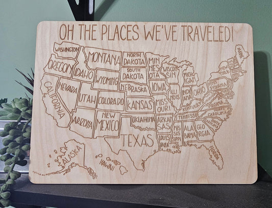 Oh The Places We've Traveled Map