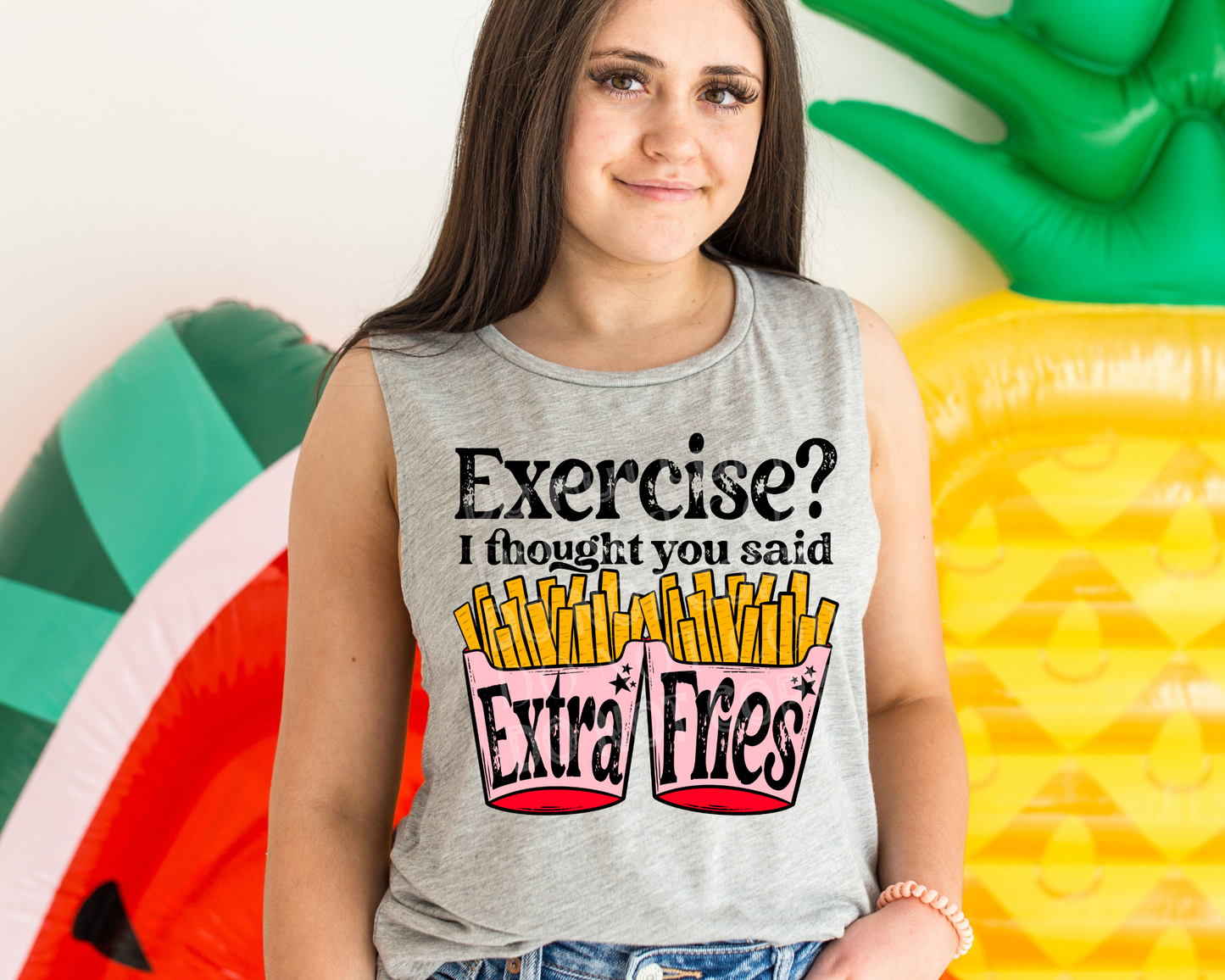 Exercise? ExtraFries - Direct To Film Transfer