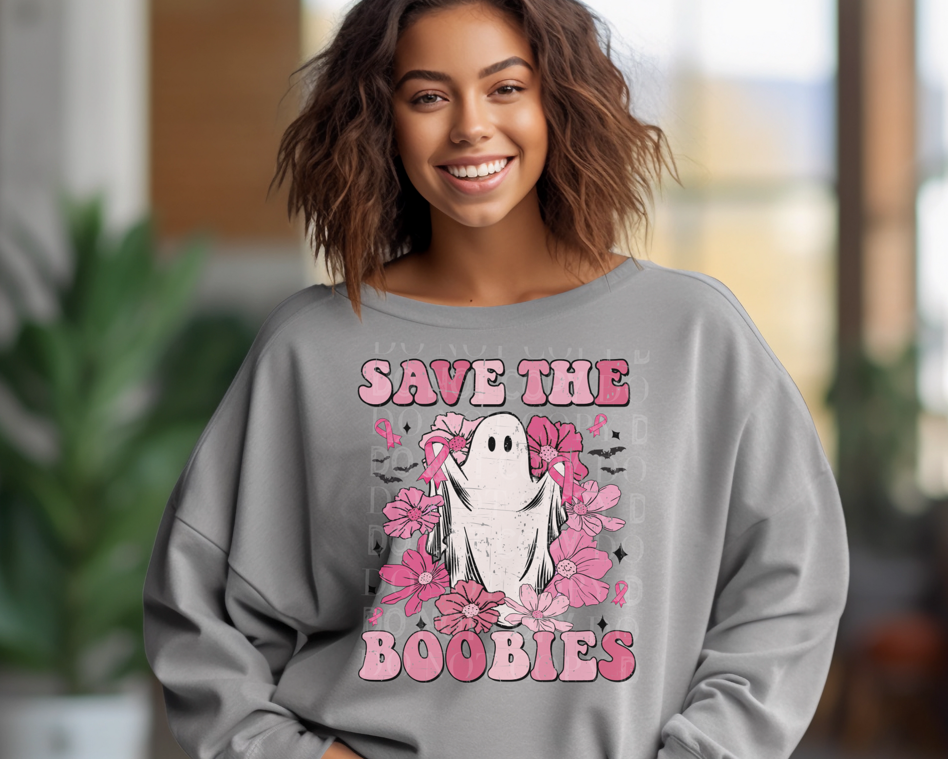 Save the Boobies Ghost DTF