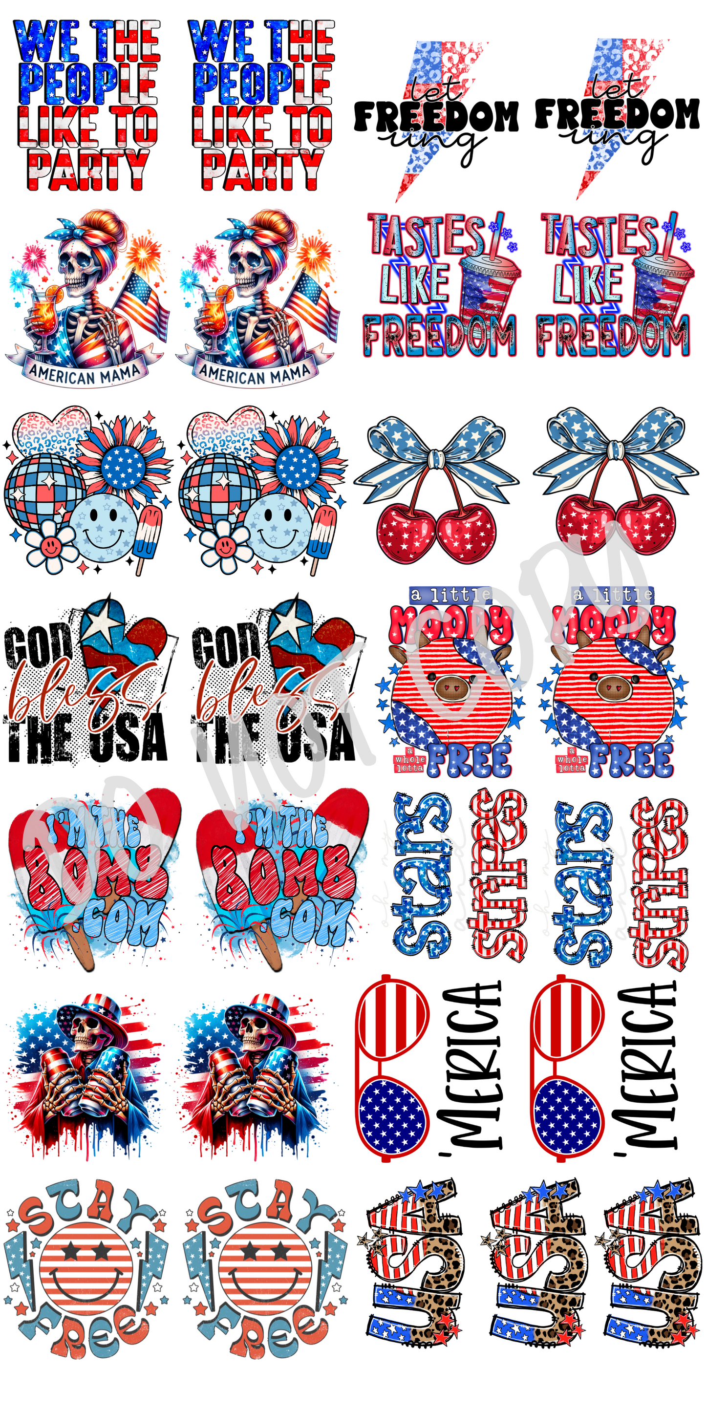 Koozie Gang Sheet - PATRIOTIC