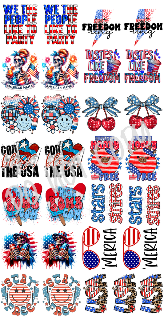 Koozie Gang Sheet - PATRIOTIC