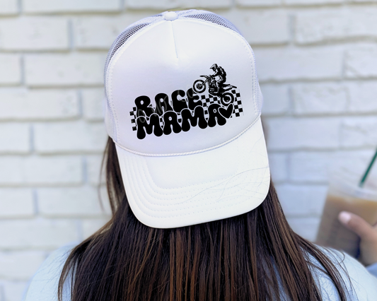 Race Mama *Faux Hat Patch - Direct To Film Transfer