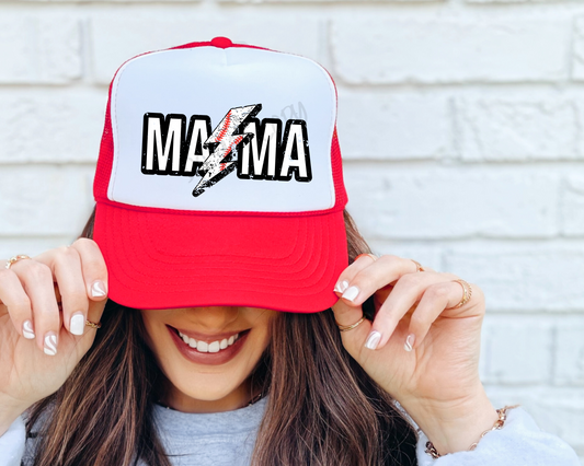 Mama Baseball *Faux Hat Patch - Direct To Film Transfer