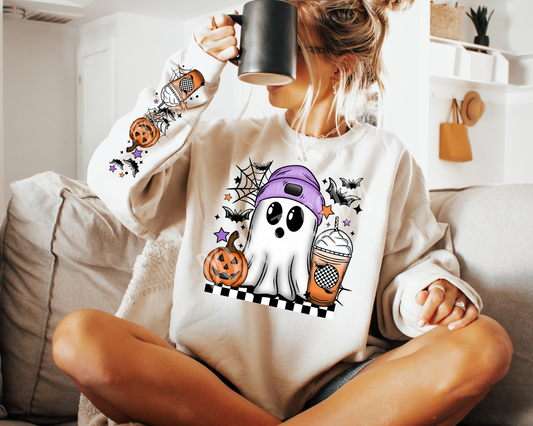 Halloween Coffee Ghostie - Direct To Film Transfer