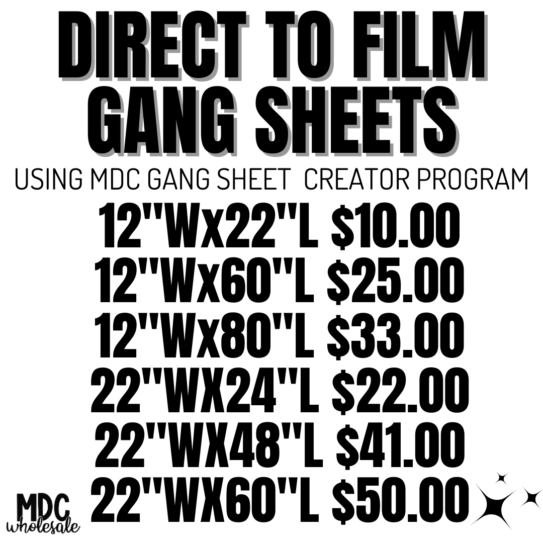 Direct To Film Gang Sheets - Using MDC Gang Sheet Creator