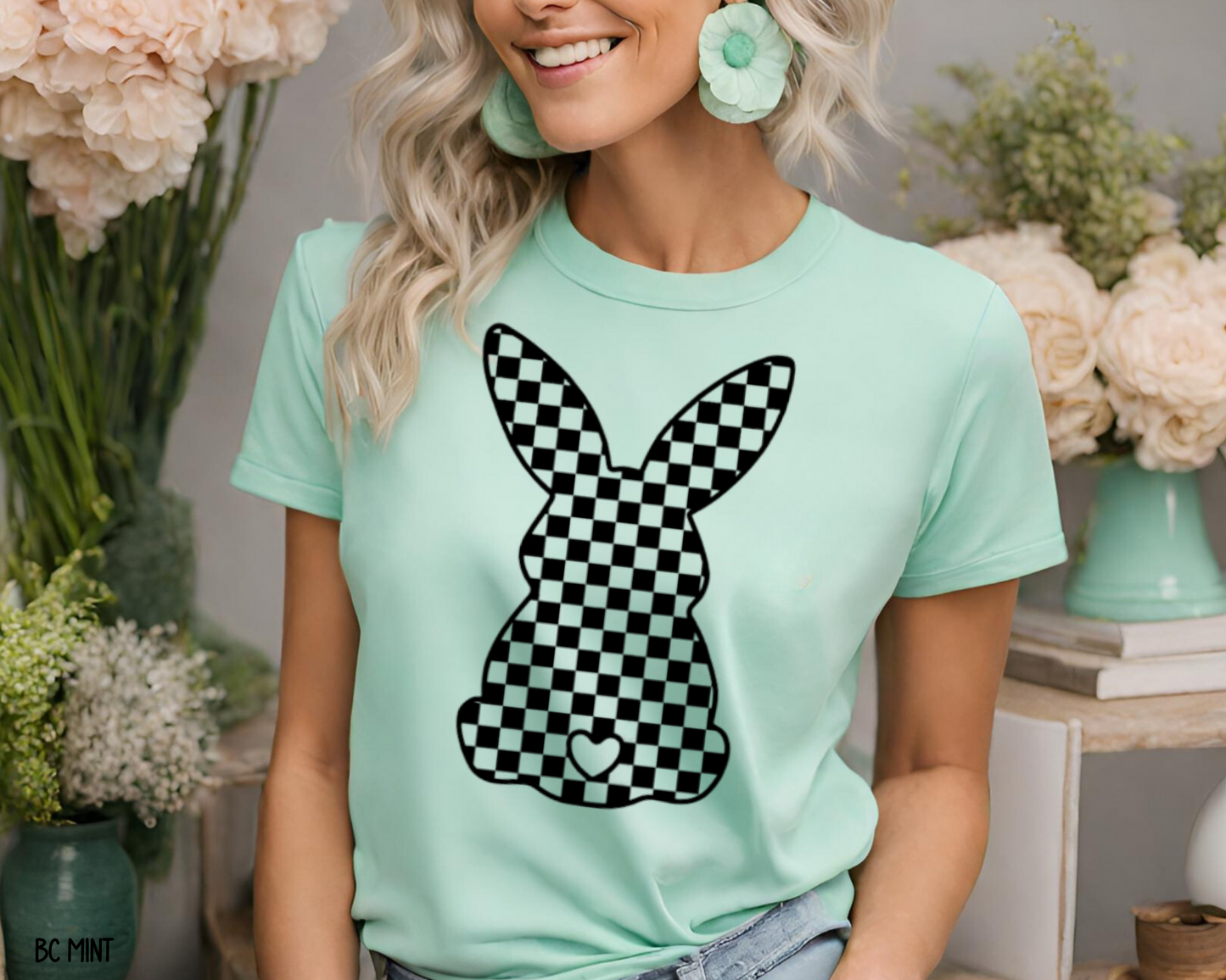 Checkered Bunny: Screen Print