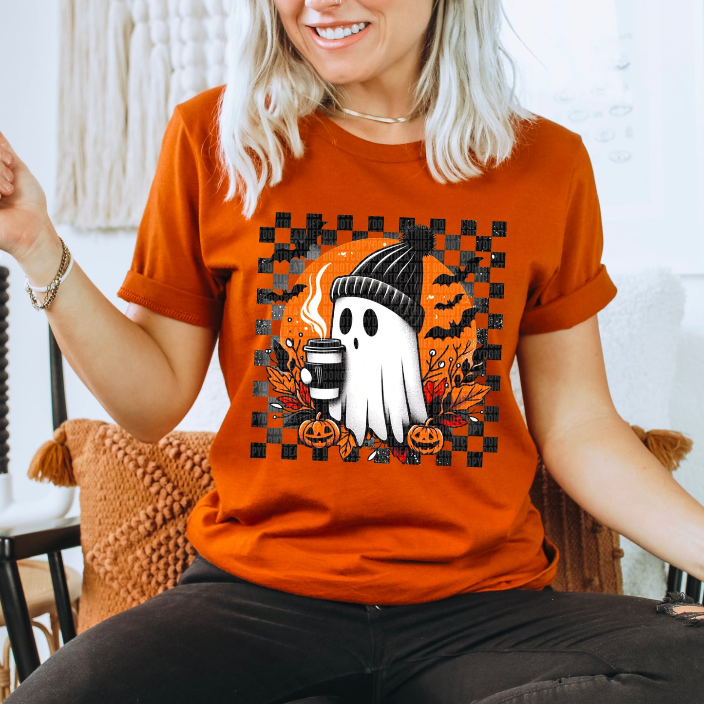 Halloween Ghost Retro - Direct To Film Transfer