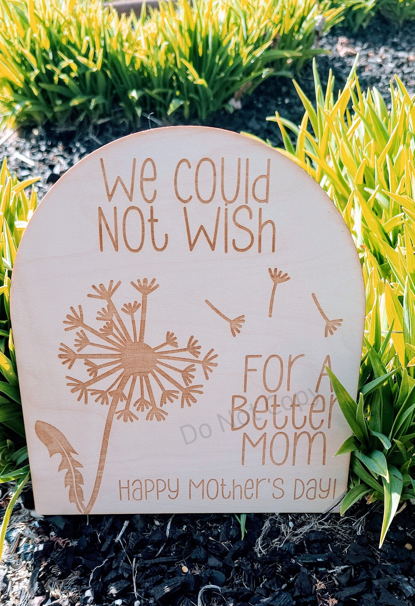 Couldn't Wish For Thumb Print Flower Mother's Day Plaque