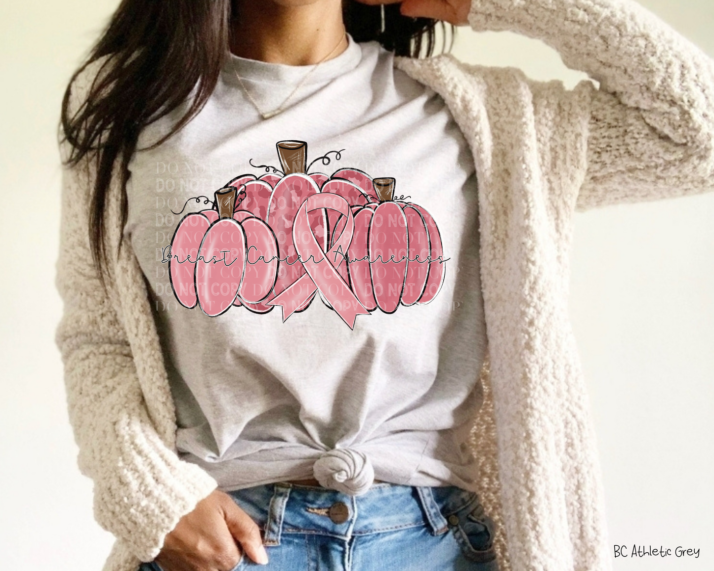 Breast Cancer Awareness - Trio Pumpkin- Direct To Film Transfer