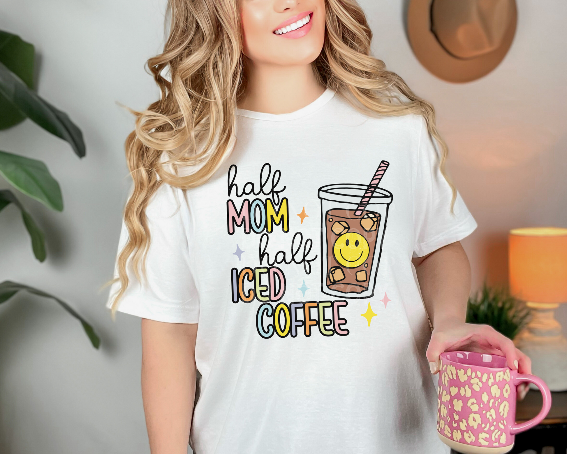 Half Mom Half Coffee Glass Cup