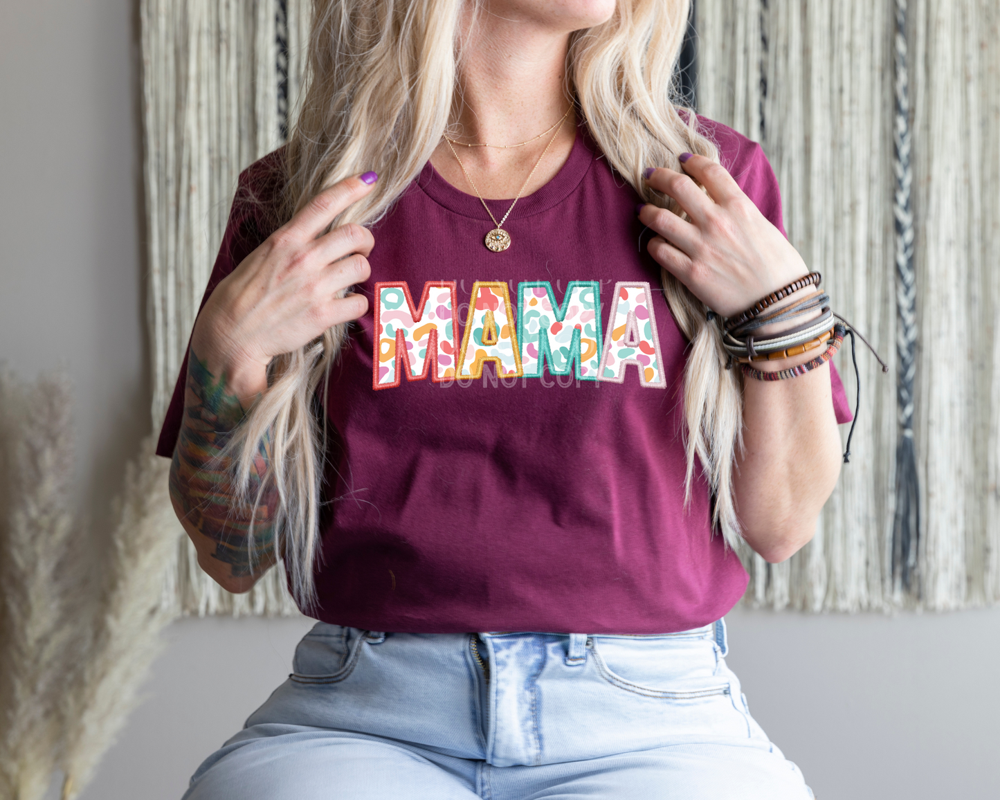 RAINBOW MAMA (Faux Embroidery) - Direct To Film Transfer