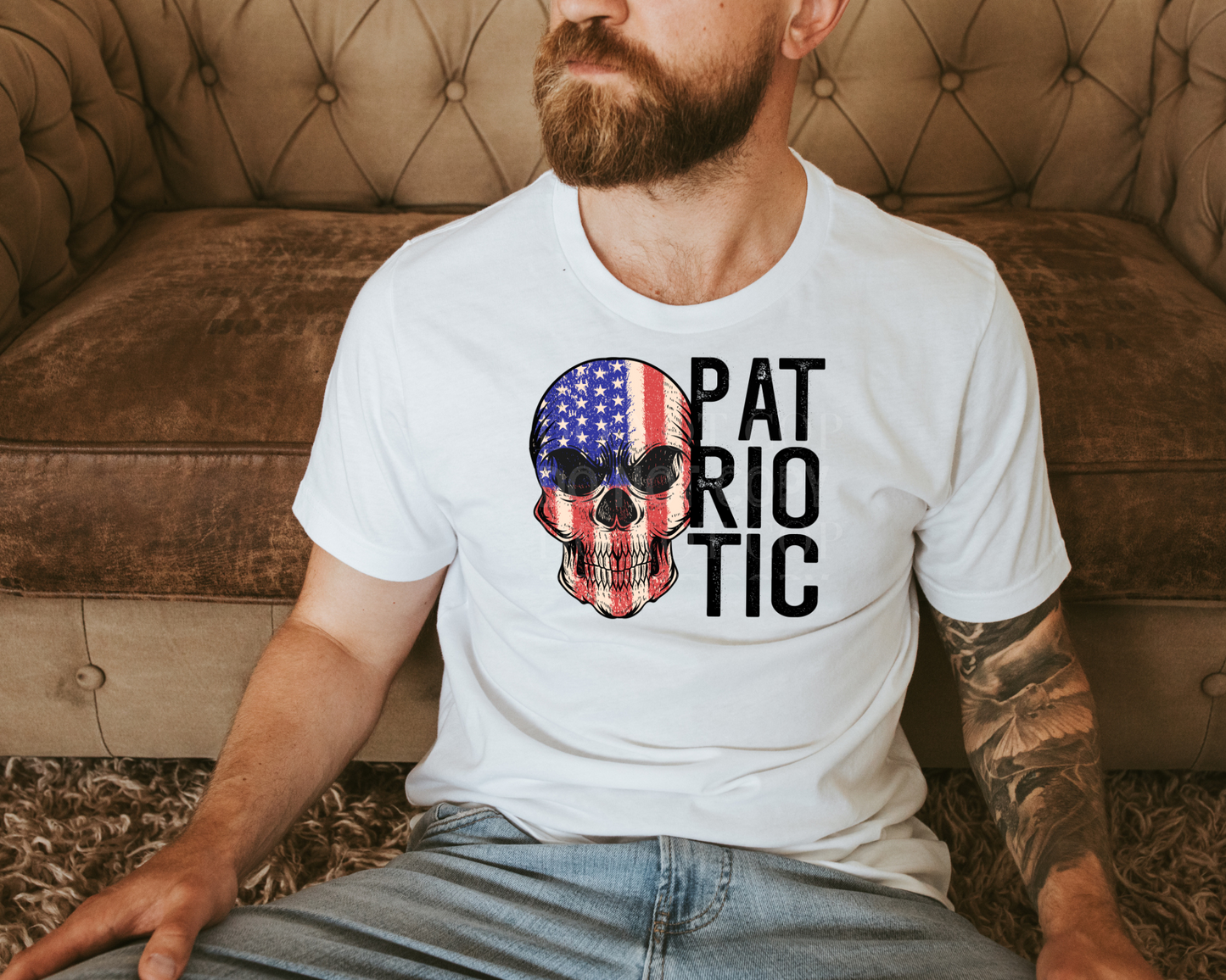 Patriotic Skull - Direct To Film Transfer